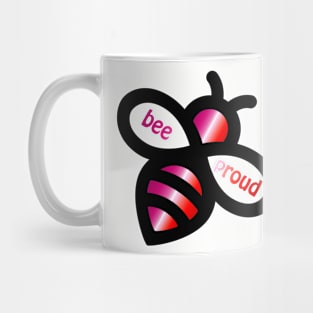 Bee Proud - Lesbian LGBT Flag bees Mug